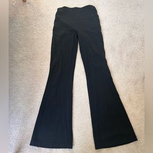 High rise, black, flare Lululemon leggings, size 8